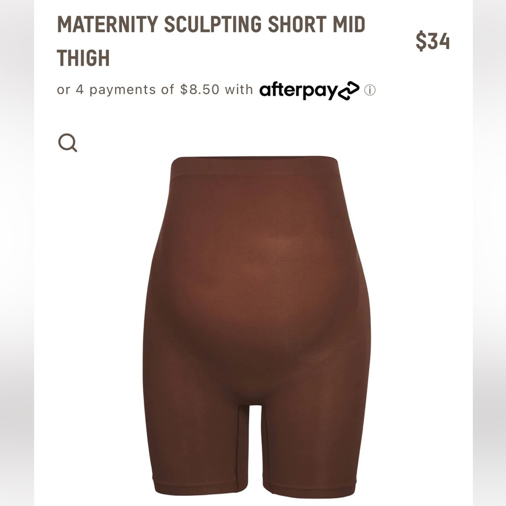 SKIMS maternity sculpting short mid thigh sz S/M